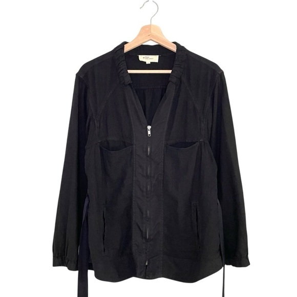 Isabel Marant Jackets & Blazers - Isabel Marant Etoile Linen Blend Utility Jacket Zip Front Belted Black 6 Medium